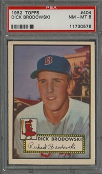 1952 Topps #404 Dick Brodowski - PSA NM-MT 8